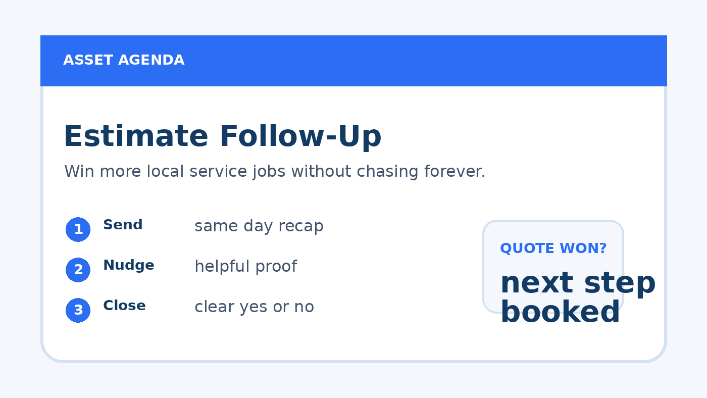 A Simple Estimate Follow-Up System for Local Service Businesses